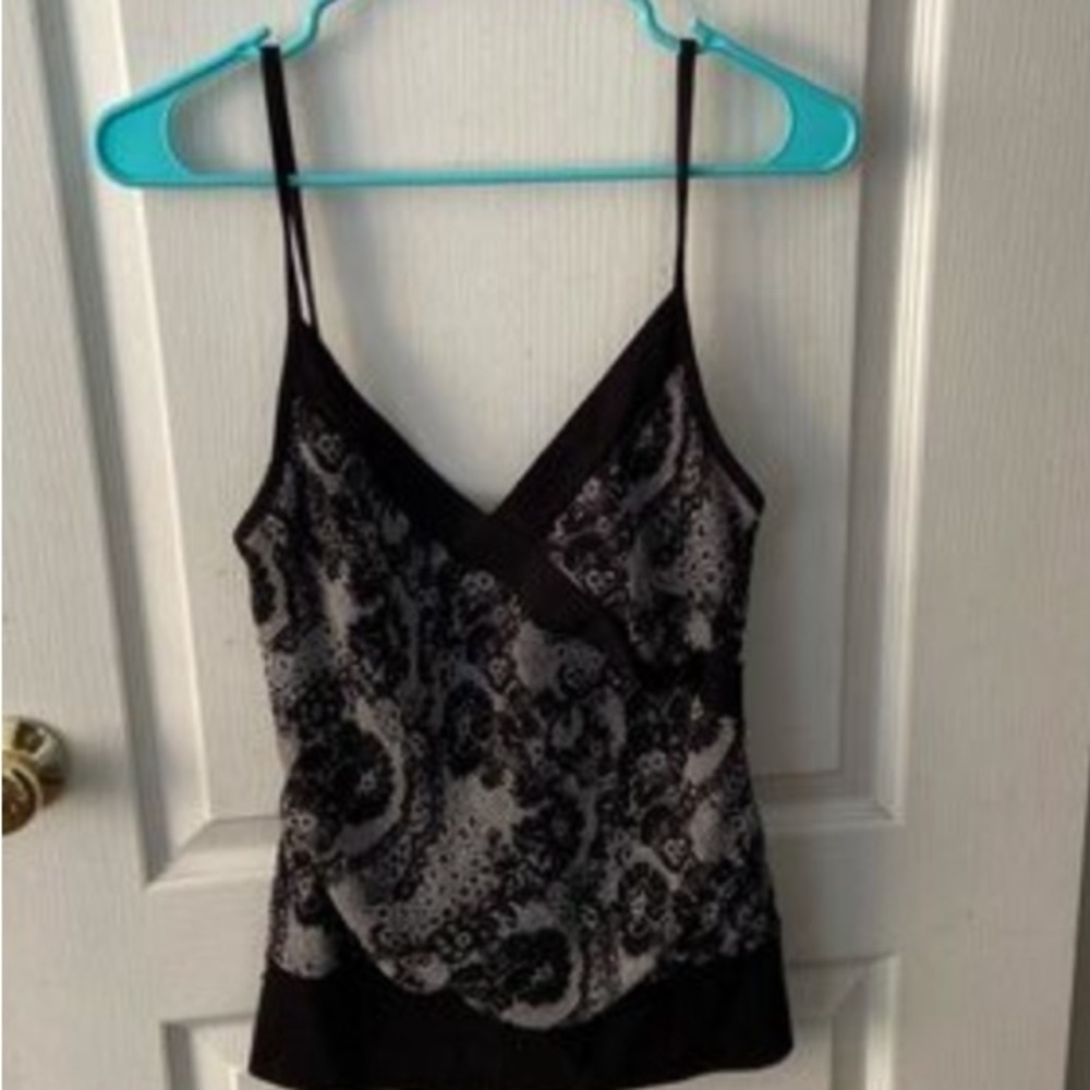Black Vintage Y2k Top - Papaya